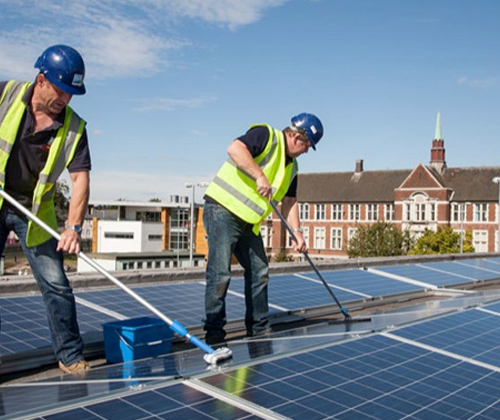 solar panel cleaning